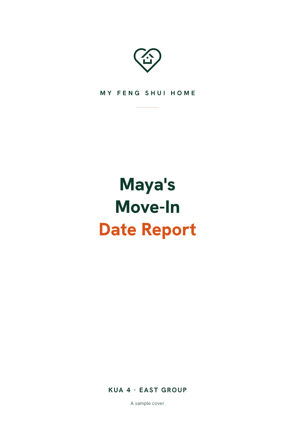 The Move-In Date Report, sample cover.